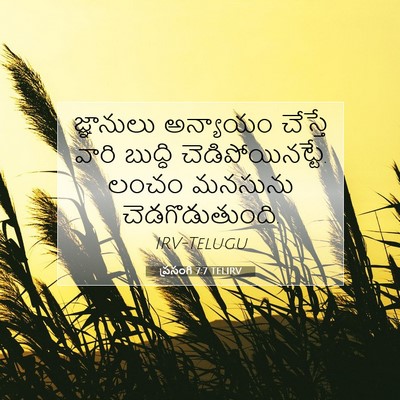 Picture 07 - ప్రసంగి 7:7 TELIRV - జ్ఞానులు అన్యాయం - Bible Verse Picture