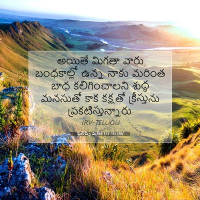 Picture 07 - ఫిలిప్పీ పత్రిక 1:17 TELIRV - అయితే మిగతా వారు - Bible Verse Picture