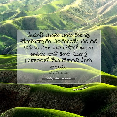 Picture 07 - ఫిలిప్పీ పత్రిక 2:22 TELIRV - తిమోతి తనను తాను - Bible Verse Picture