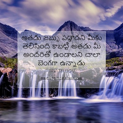 Picture 07 - ఫిలిప్పీ పత్రిక 2:26 TELIRV - అతడు జబ్బు - Bible Verse Picture