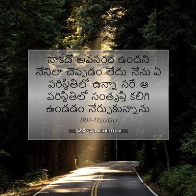 Picture 07 - ఫిలిప్పీ పత్రిక 4:11 TELIRV - నాకేదో అవసరం - Bible Verse Picture