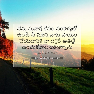 Picture 07 - ఫిలేమోను పత్రిక 1:13 TELIRV - నేను సువార్త కోసం - Bible Verse Picture
