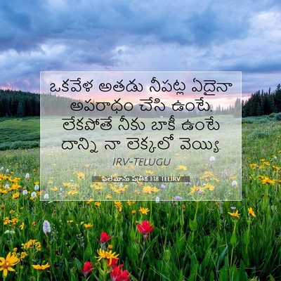 Picture 07 - ఫిలేమోను పత్రిక 1:18 TELIRV - ఒకవేళ అతడు నీపట్ల - Bible Verse Picture