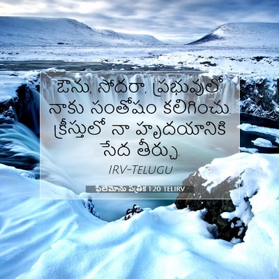 Picture 07 - ఫిలేమోను పత్రిక 1:20 TELIRV - ఔను, సోదరా, - Bible Verse Picture