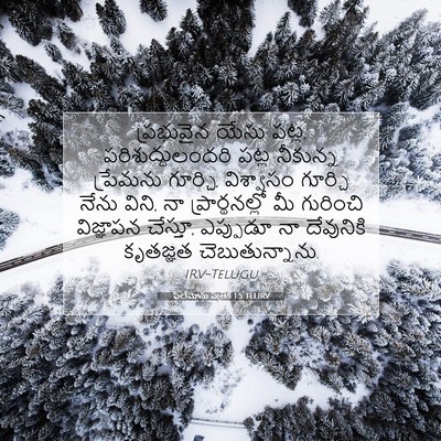 Picture 07 - ఫిలేమోను పత్రిక 1:5 TELIRV - ప్రభువైన యేసు - Bible Verse Picture