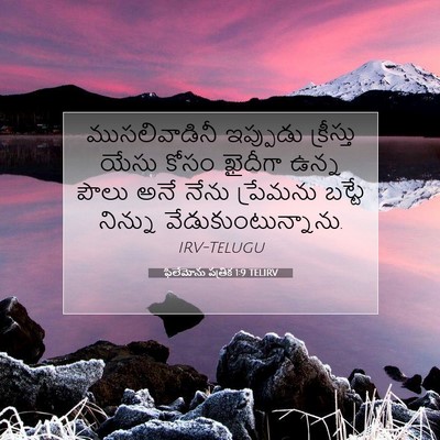 Picture 07 - ఫిలేమోను పత్రిక 1:9 TELIRV - ముసలివాడినీ - Bible Verse Picture