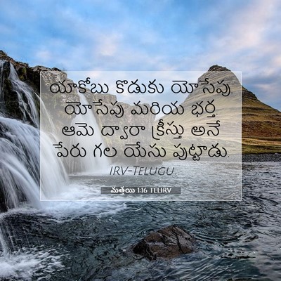 Picture 07 - మత్తయి 1:16 TELIRV - యాకోబు కొడుకు - Bible Verse Picture