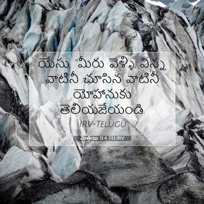 Picture 07 - మత్తయి 11:4 TELIRV - యేసు, “మీరు వెళ్ళి, - Bible Verse Picture