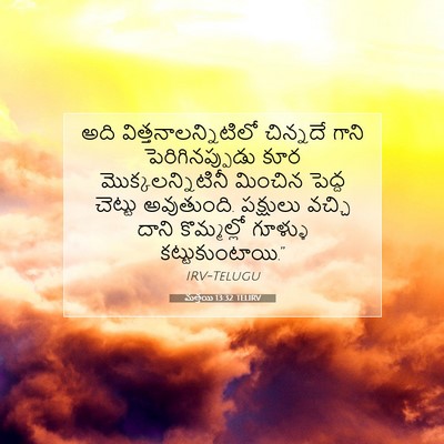 Picture 07 - మత్తయి 13:32 TELIRV - అది - Bible Verse Picture