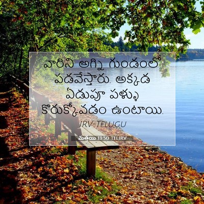 Picture 07 - మత్తయి 13:50 TELIRV - వారిని అగ్ని - Bible Verse Picture
