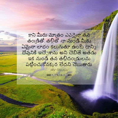 Picture 07 - మత్తయి 15:5 TELIRV - కాని మీరు మాత్రం - Bible Verse Picture