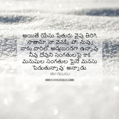 Picture 07 - మత్తయి 16:23 TELIRV - అయితే యేసు పేతురు - Bible Verse Picture