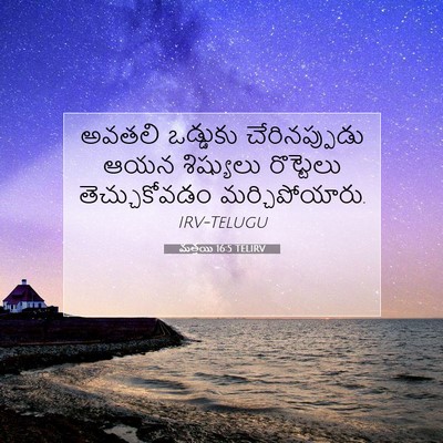 Picture 07 - మత్తయి 16:5 TELIRV - అవతలి ఒడ్డుకు - Bible Verse Picture
