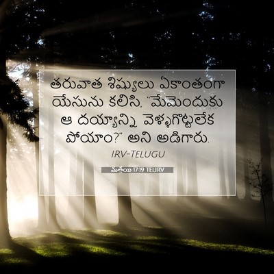 Picture 07 - మత్తయి 17:19 TELIRV - తరువాత శిష్యులు - Bible Verse Picture