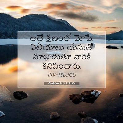 Picture 07 - మత్తయి 17:3 TELIRV - అదే క్షణంలో మోషే, - Bible Verse Picture