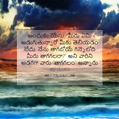 Picture 07 - మత్తయి 20:22 TELIRV - అందుకు యేసు, “మీరు - Bible Verse Picture