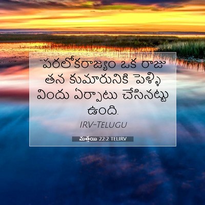 Picture 07 - మత్తయి 22:2 TELIRV - “పరలోకరాజ్యం ఒక - Bible Verse Picture