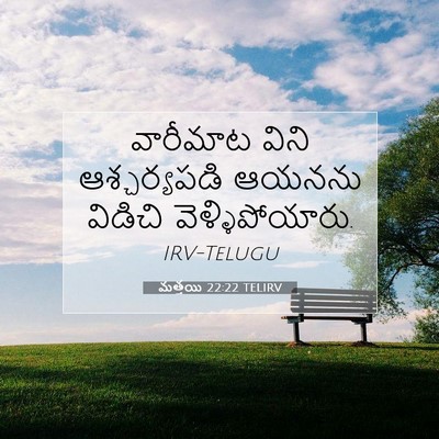 Picture 07 - మత్తయి 22:22 TELIRV - వారీమాట విని - Bible Verse Picture