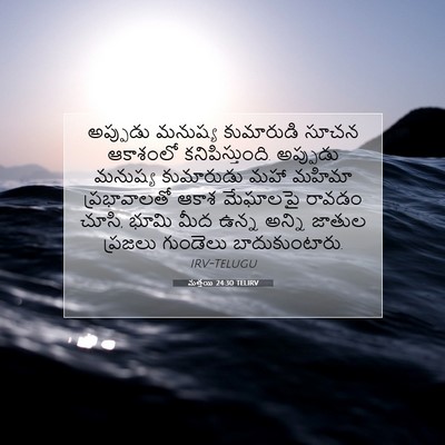 Picture 07 - మత్తయి 24:30 TELIRV - అప్పుడు మనుష్య - Bible Verse Picture