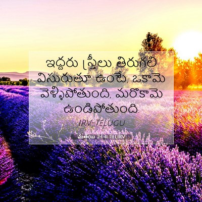Picture 07 - మత్తయి 24:41 TELIRV - ఇద్దరు స్త్రీలు - Bible Verse Picture