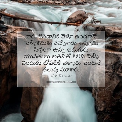 Picture 07 - మత్తయి 25:10 TELIRV - వారు కొనడానికి - Bible Verse Picture