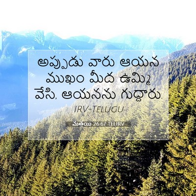 Picture 07 - మత్తయి 26:67 TELIRV - అప్పుడు వారు ఆయన - Bible Verse Picture