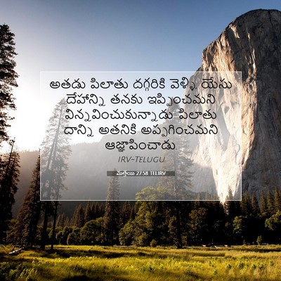 Picture 07 - మత్తయి 27:58 TELIRV - అతడు పిలాతు - Bible Verse Picture