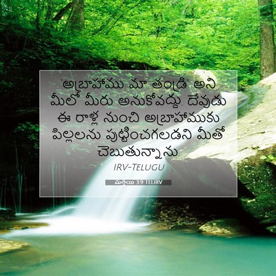 Picture 07 - మత్తయి 3:9 TELIRV - ‘అబ్రాహాము మా - Bible Verse Picture
