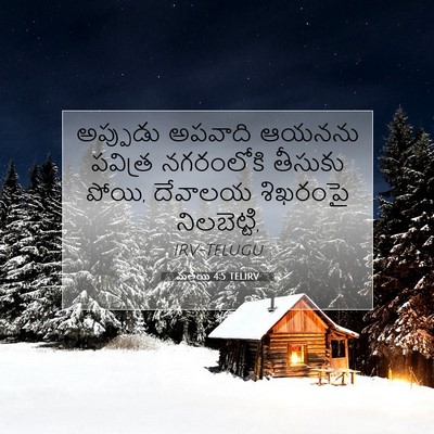 Picture 07 - మత్తయి 4:5 TELIRV - అప్పుడు అపవాది - Bible Verse Picture