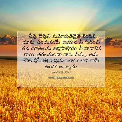 Picture 07 - మత్తయి 4:6 TELIRV - “నీవు దేవుని - Bible Verse Picture
