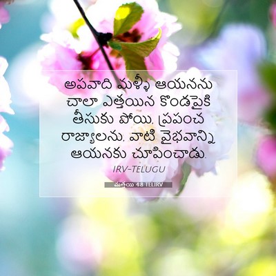 Picture 07 - మత్తయి 4:8 TELIRV - అపవాది మళ్ళీ - Bible Verse Picture