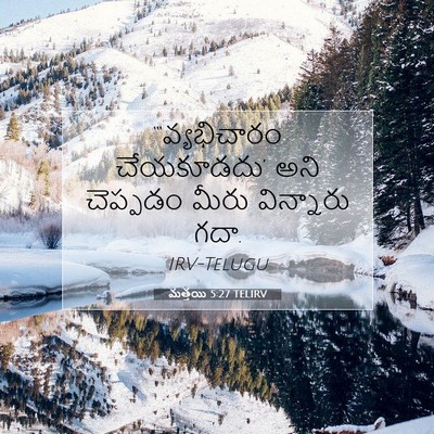 Picture 07 - మత్తయి 5:27 TELIRV - “‘వ్యభిచారం - Bible Verse Picture