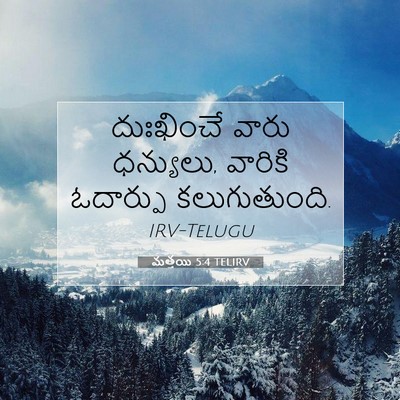 Picture 07 - మత్తయి 5:4 TELIRV - దుఃఖించే వారు - Bible Verse Picture
