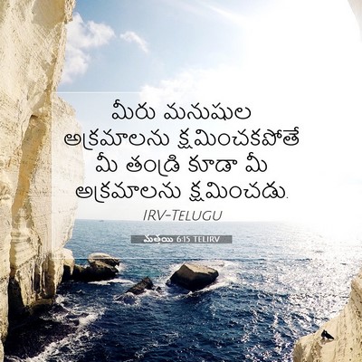 Picture 07 - మత్తయి 6:15 TELIRV - మీరు మనుషుల - Bible Verse Picture