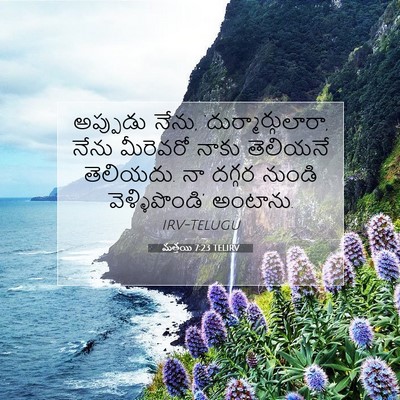 Picture 07 - మత్తయి 7:23 TELIRV - అప్పుడు నేను, - Bible Verse Picture