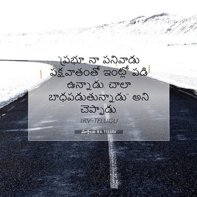 Picture 07 - మత్తయి 8:6 TELIRV - “ప్రభూ, నా పనివాడు - Bible Verse Picture