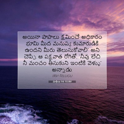 Picture 07 - మత్తయి 9:6 TELIRV - అయినా పాపాలు - Bible Verse Picture