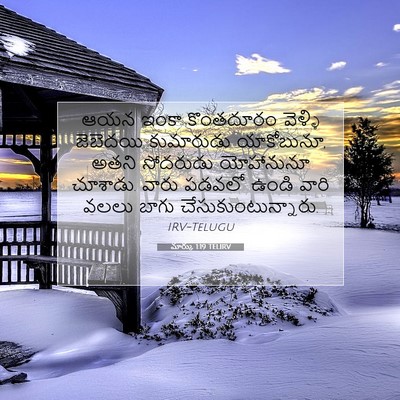 Picture 07 - మార్కు 1:19 TELIRV - ఆయన ఇంకా కొంతదూరం - Bible Verse Picture