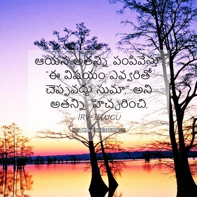 Picture 07 - మార్కు 1:43 TELIRV - ఆయన అతన్ని - Bible Verse Picture