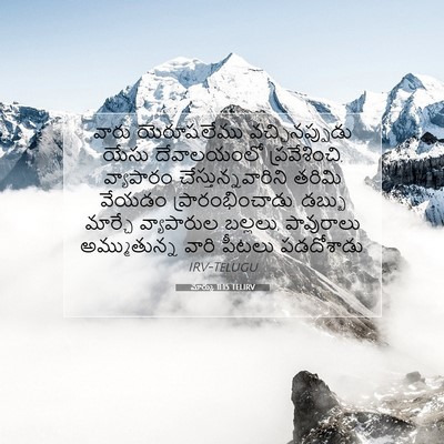 Picture 07 - మార్కు 11:15 TELIRV - వారు యెరూషలేము - Bible Verse Picture