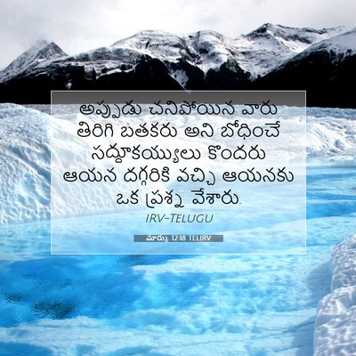 Picture 07 - మార్కు 12:18 TELIRV - అప్పుడు చనిపోయిన - Bible Verse Picture