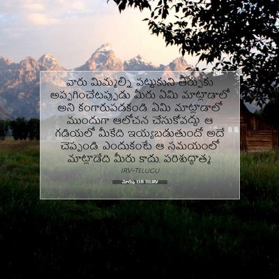 Picture 07 - మార్కు 13:11 TELIRV - వారు మిమ్మల్ని - Bible Verse Picture