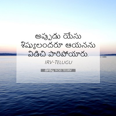 Picture 07 - మార్కు 14:50 TELIRV - అప్పుడు యేసు - Bible Verse Picture