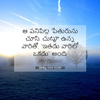Picture 07 - మార్కు 14:69 TELIRV - ఆ పనిపిల్ల - Bible Verse Picture