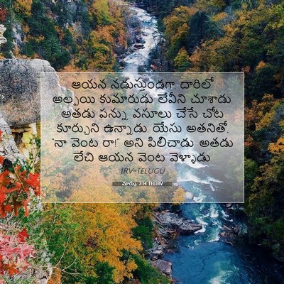 Picture 07 - మార్కు 2:14 TELIRV - ఆయన నడుస్తుండగా, - Bible Verse Picture