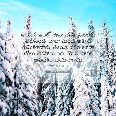 Picture 07 - మార్కు 2:2 TELIRV - ఆయన ఇంట్లో - Bible Verse Picture