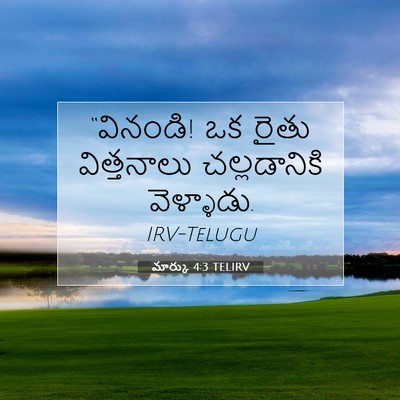 Picture 07 - మార్కు 4:3 TELIRV - “వినండి! ఒక రైతు - Bible Verse Picture