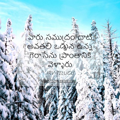Picture 07 - మార్కు 5:1 TELIRV - వారు సముద్రం దాటి - Bible Verse Picture
