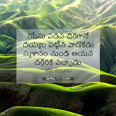 Picture 07 - మార్కు 5:2 TELIRV - యేసు పడవ దిగగానే - Bible Verse Picture