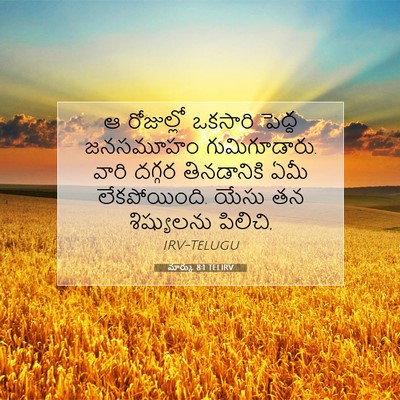 Picture 07 - మార్కు 8:1 TELIRV - ఆ రోజుల్లో ఒకసారి - Bible Verse Picture